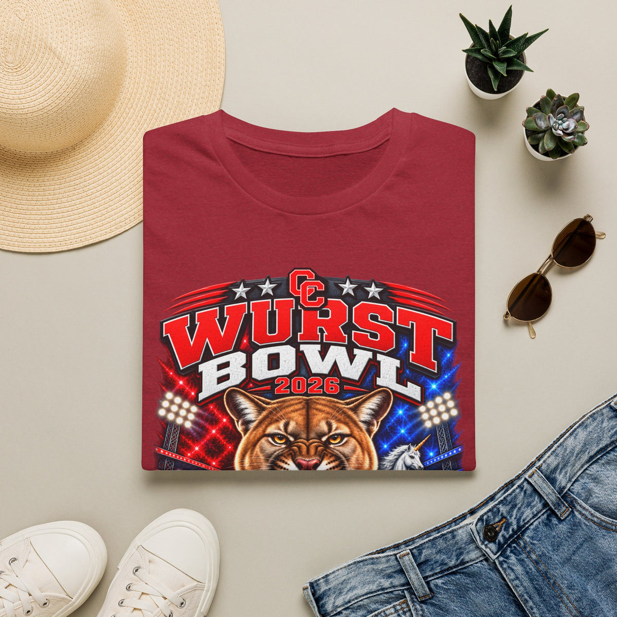 Wurst Bowl 2026 T-Shirt — Canyon Football Game Day Tee