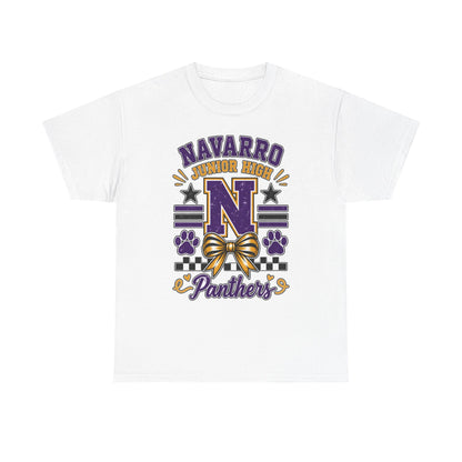 Navarro Junior High Panthers T-Shirt – School Spirit Tee with Purple & Gold Mascot Design