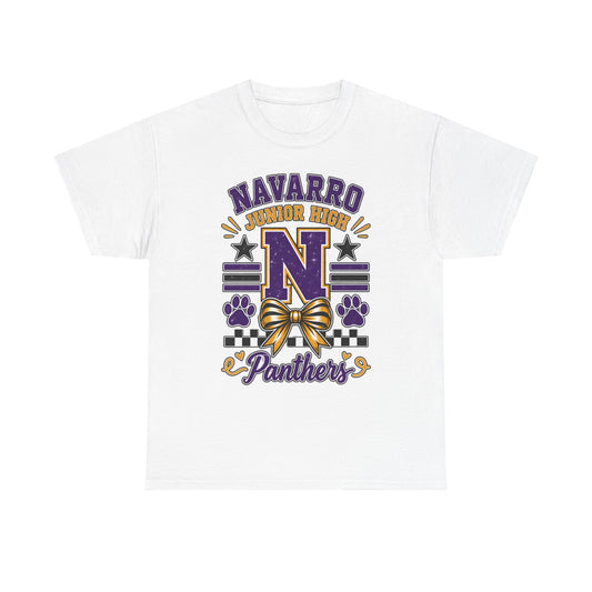Navarro Junior High Panthers T-Shirt – School Spirit Tee with Purple & Gold Mascot Design