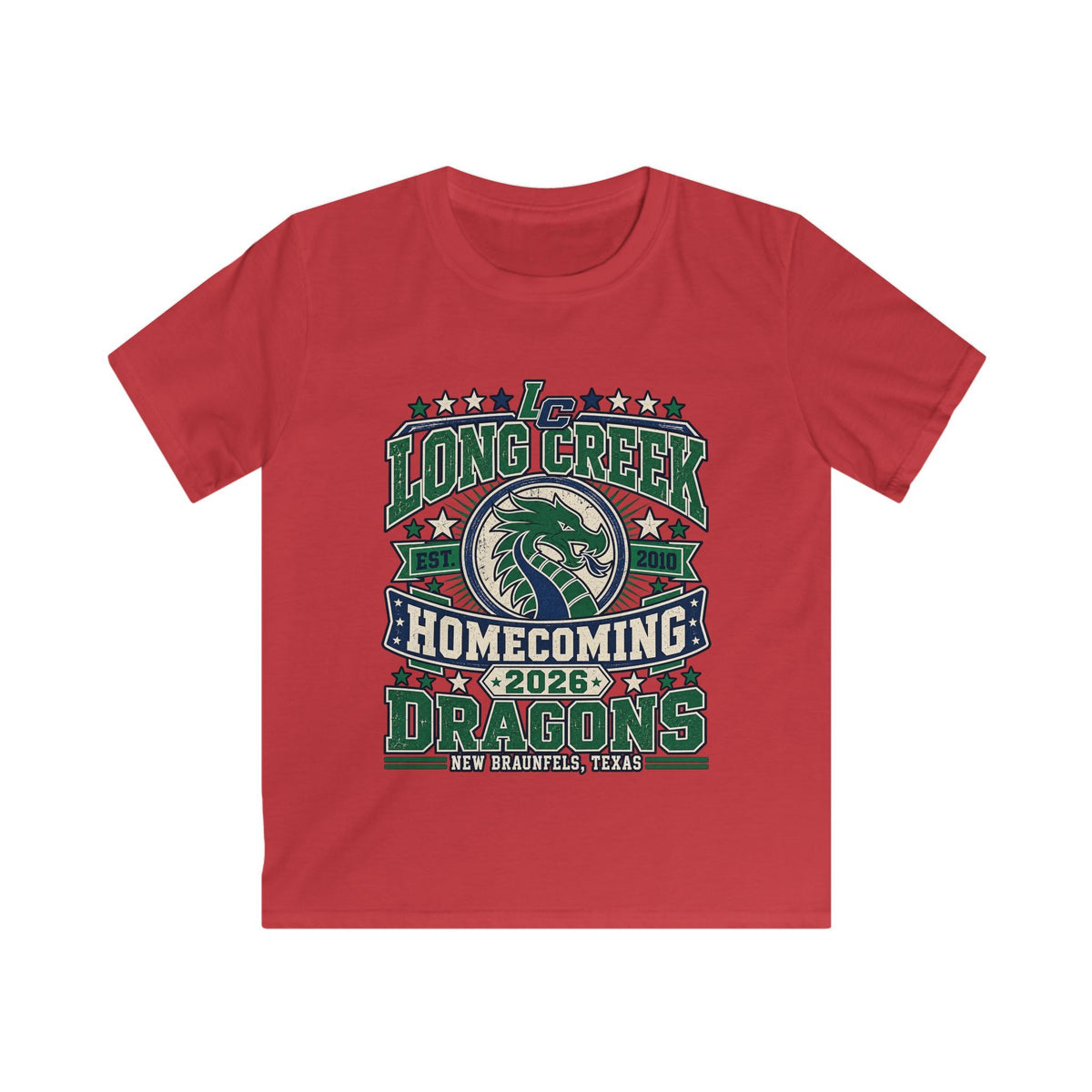 Homecoming Dragons Kids Tee — Long Creek 2026 School Spirit Shirt