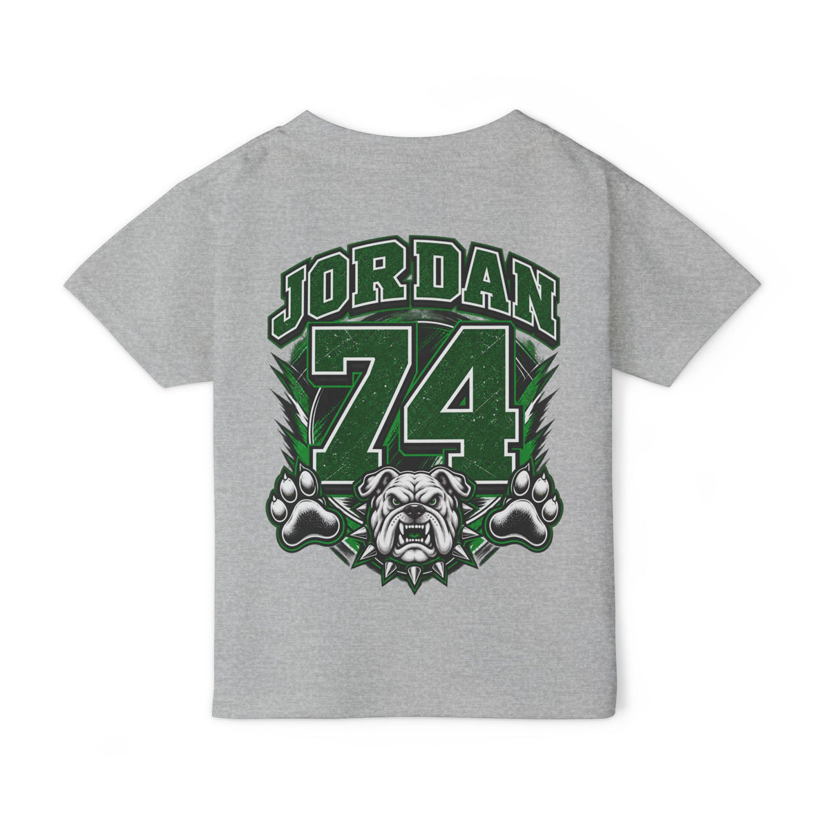 Bulldog Country Toddler T-Shirt — Marion Bulldogs Personalized Number (e.g., Jordan 74)