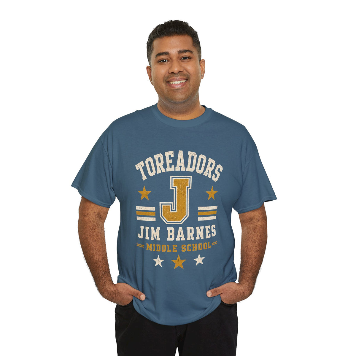 Toreadors Jim Barnes School Letterman Tee — Vintage School Spirit T-Shirt