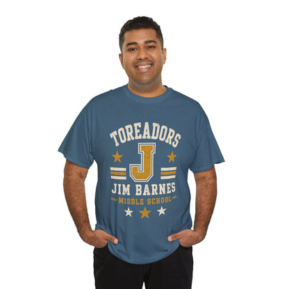 Toreadors Jim Barnes School Letterman Tee — Vintage School Spirit T-Shirt