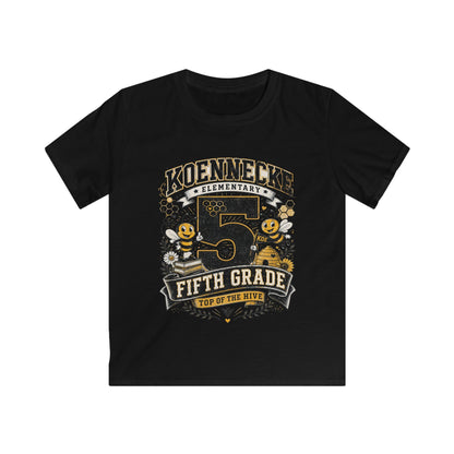 Fifth Grade Kids Tee - 'Koennecke Elementary Top of the Hive' School Spirit Shirt