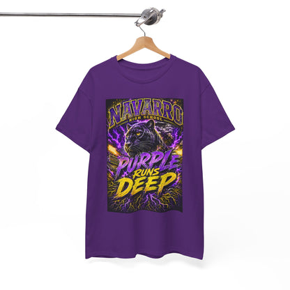 Purple Runs Deep Panther T-Shirt — Navarro School Spirit Tee