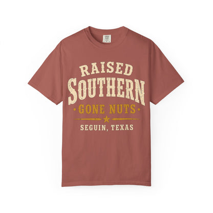 Raised Southern "Gone Nuts" T-Shirt — Seguin, Texas Retro Country Tee