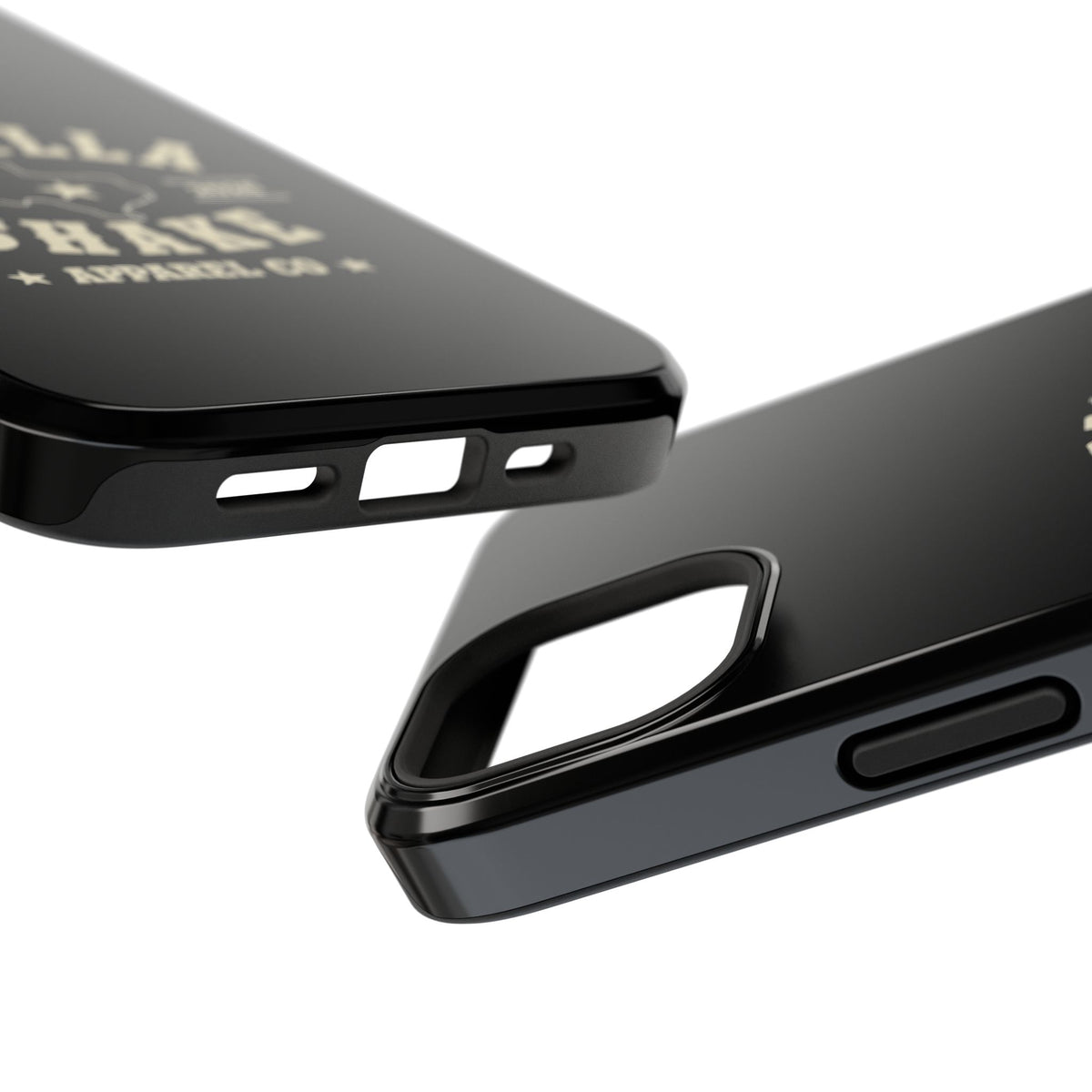 Black w/Ivory Logo lmpact-Resistant Phone Cases