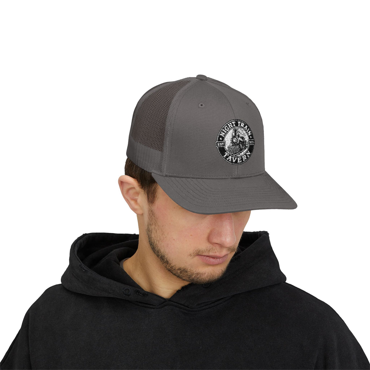Night Train Tavern Trucker Cap-Embroidery