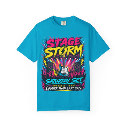 Stage Storm Rock Band T-Shirt — "Stage Storm" Guitar Concert Graphic Tee