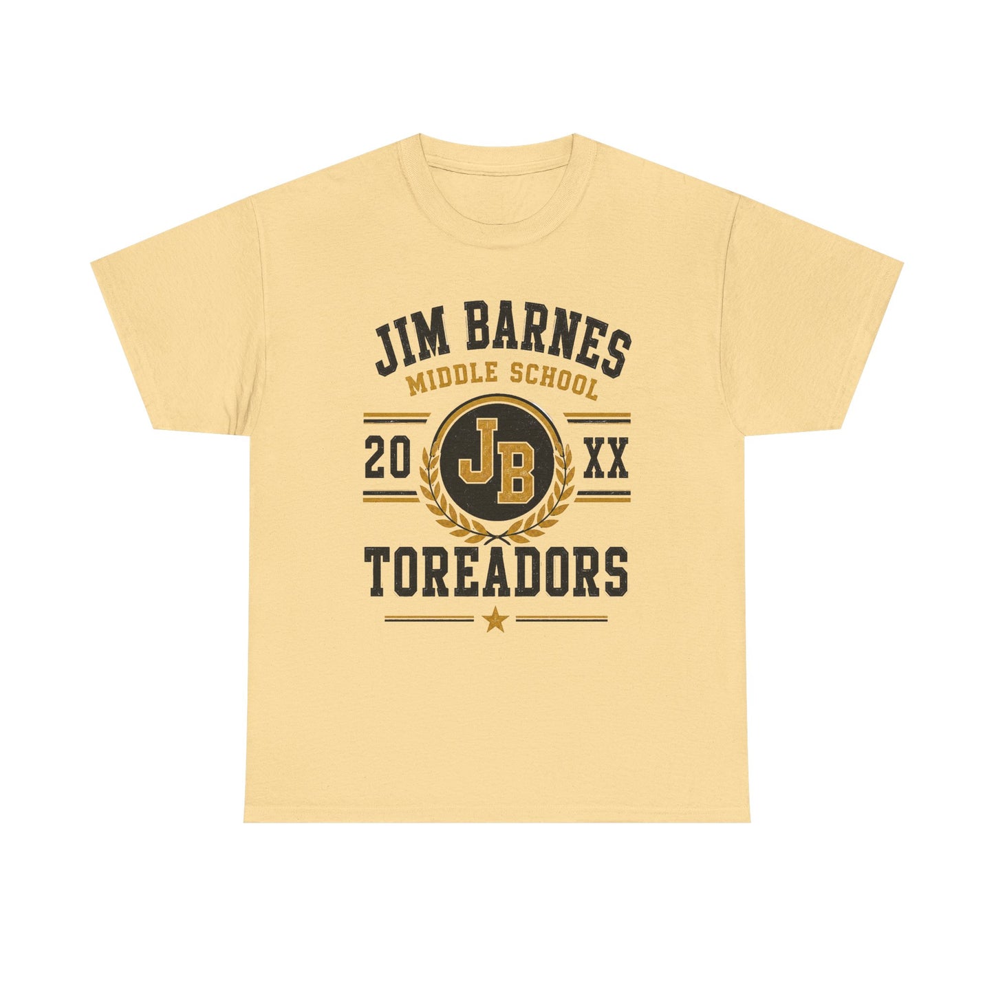 Jim Barnes Middle School Toreadors T-Shirt — School Spirit Tee with JB Crest