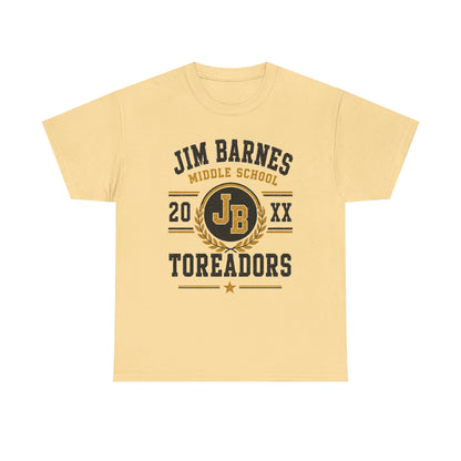 Jim Barnes Middle School Toreadors T-Shirt — School Spirit Tee with JB Crest