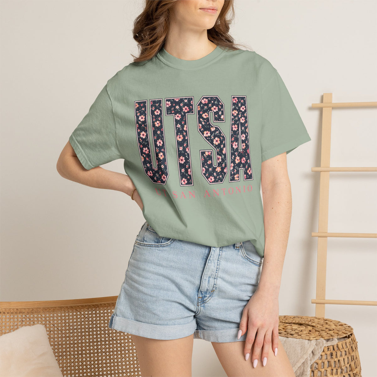 UTSA Floral Logo T‑Shirt — UT San Antonio Collegiate Tee