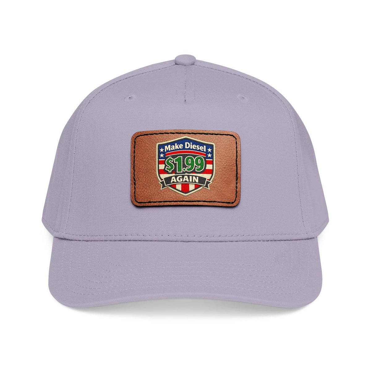 Diesel Mid Profile Baseball Cap with Leather Patch (Rectangle)