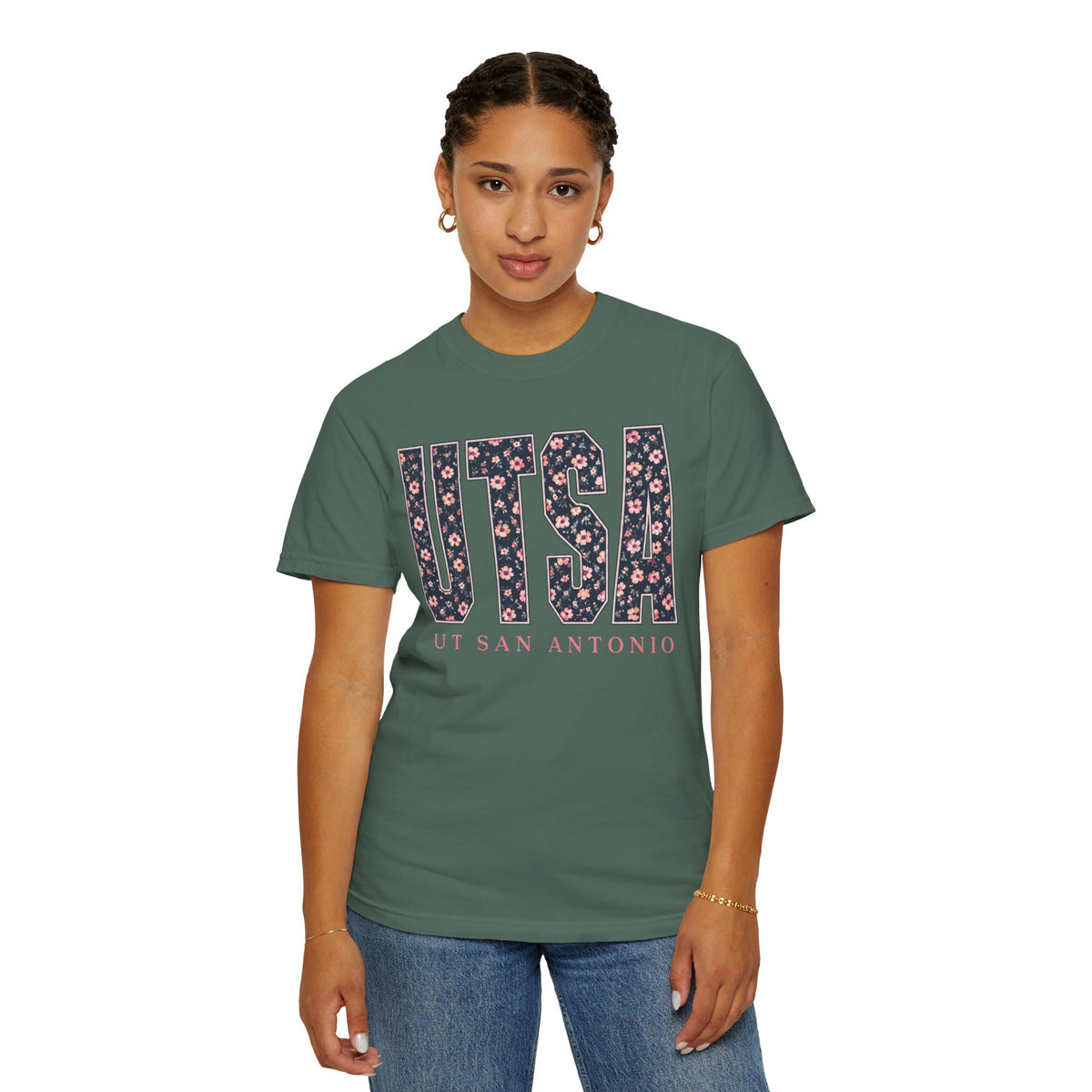UTSA Floral Logo T‑Shirt — UT San Antonio Collegiate Tee