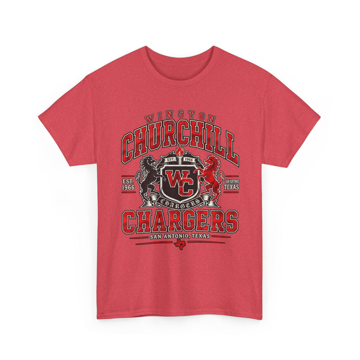 Churchill Chargers School Spirit T-Shirt — WC Logo & Mascot Tee