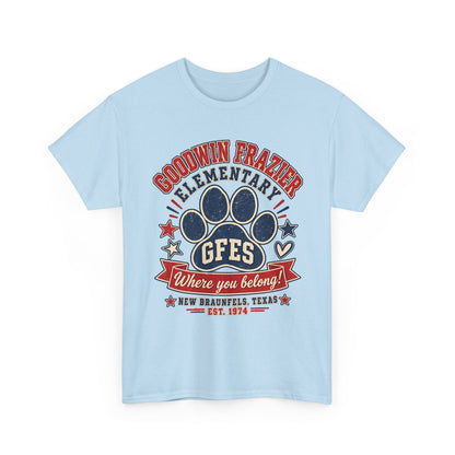 Goodwin Frazier Elementary GFES Paw Print T-Shirt — Where You Belong School Spirit Tee