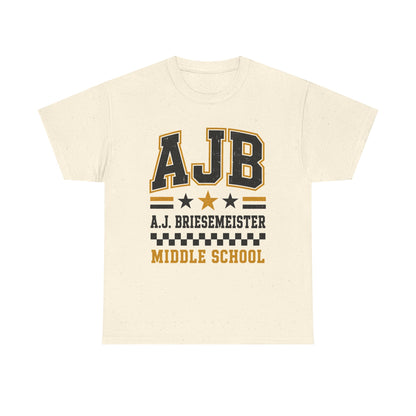 Middle School Custom Name Tee — AJB Briesemeister School Spirit Shirt