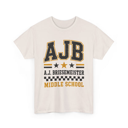 Middle School Custom Name Tee — AJB Briesemeister School Spirit Shirt