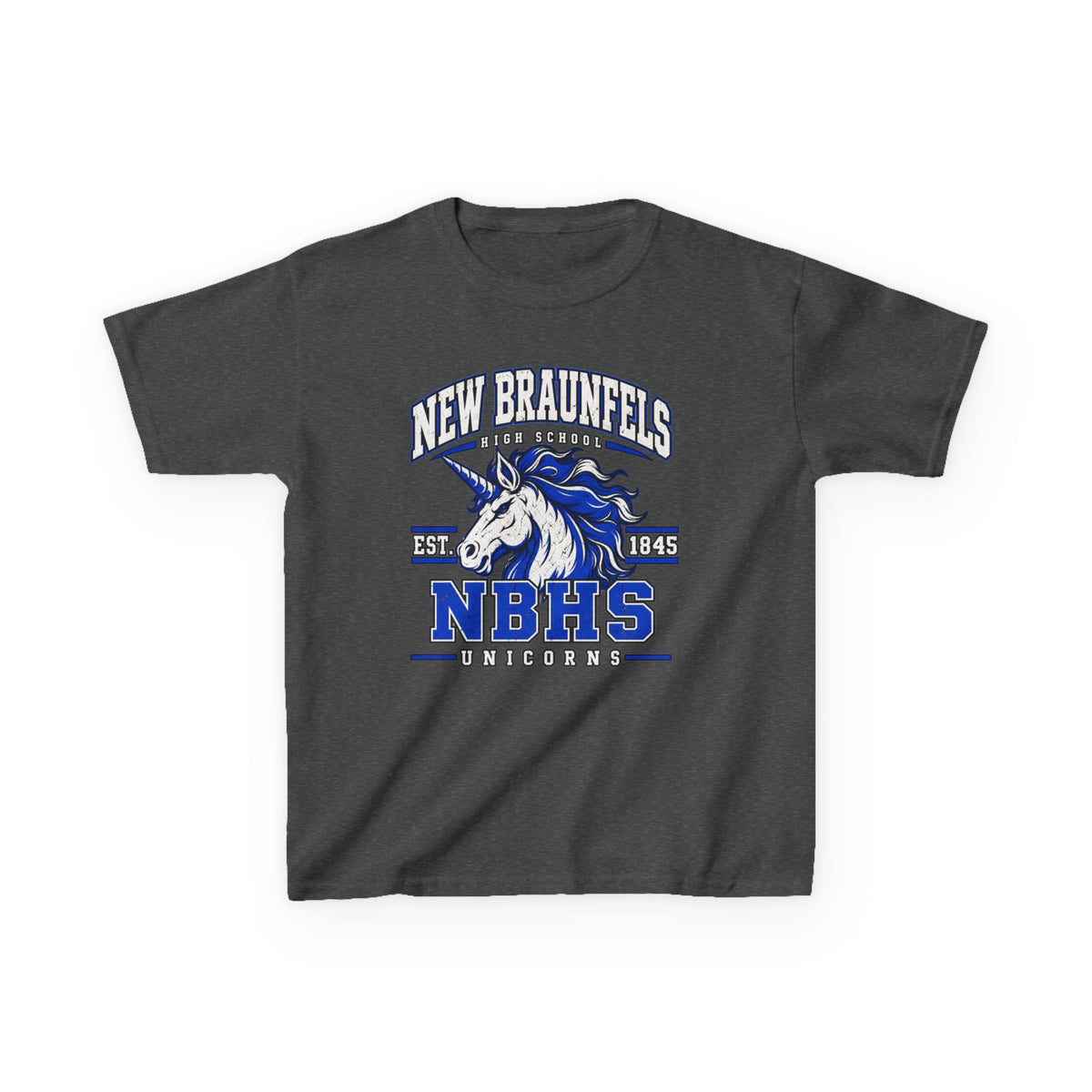 New Braunfels NBHS Unicorn Kids T‑Shirt — School Spirit Tee