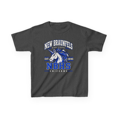 New Braunfels NBHS Unicorn Kids T‑Shirt — School Spirit Tee