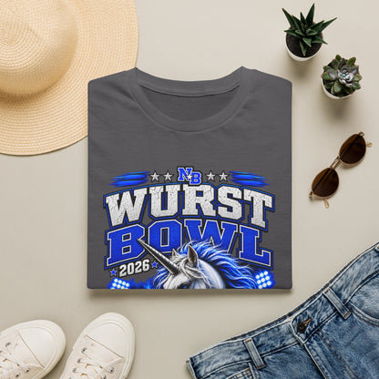 Wurst Bowl T-Shirt — New Braunfels 2026 Unicorn Football Event Tee