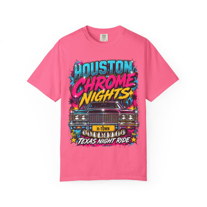 Houston Chrome Nights T-Shirt — Texas Night Ride Classic Car Tee