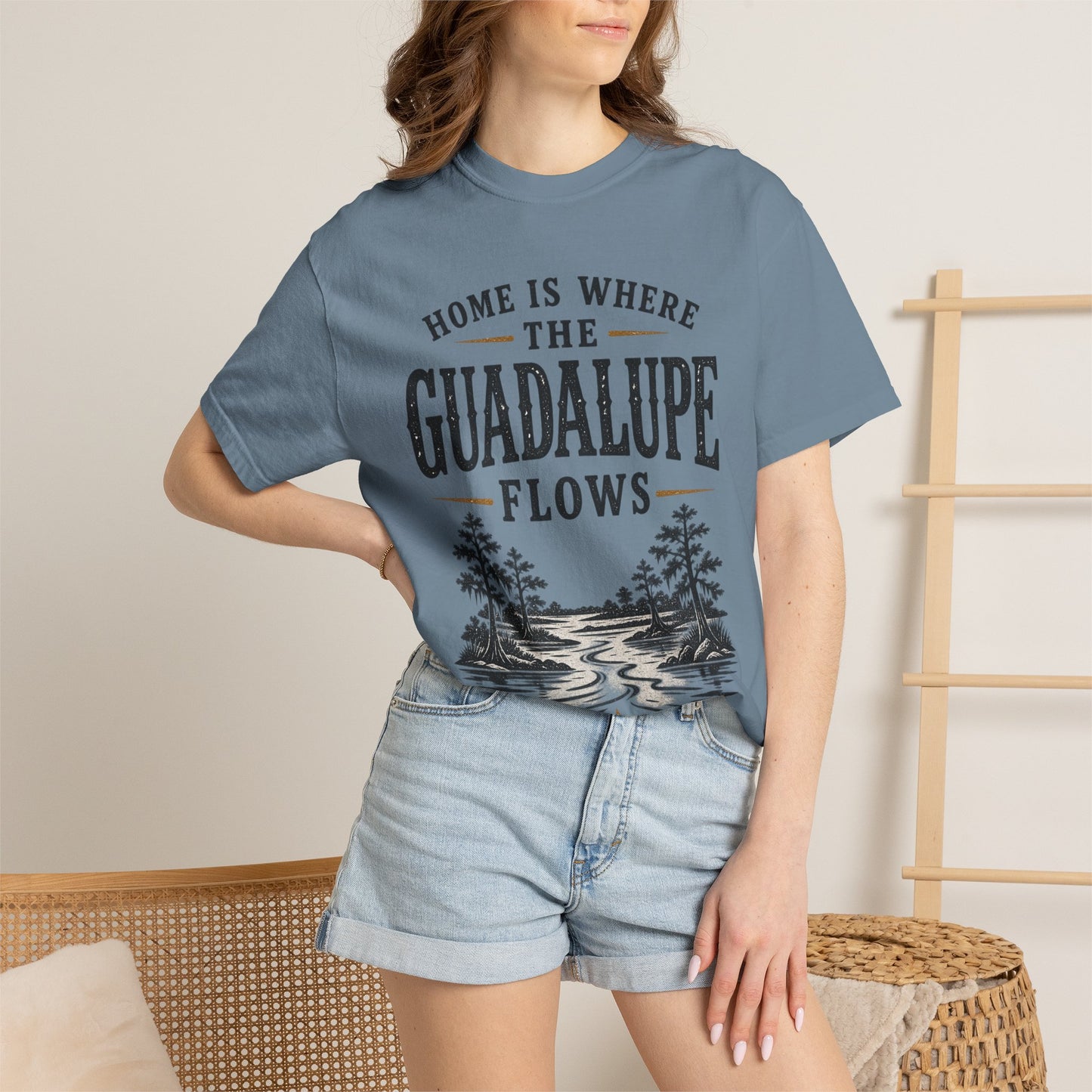 Guadalupe River T-Shirt — "Home Is Where The Guadalupe Flows" Vintage Outdoors Tee