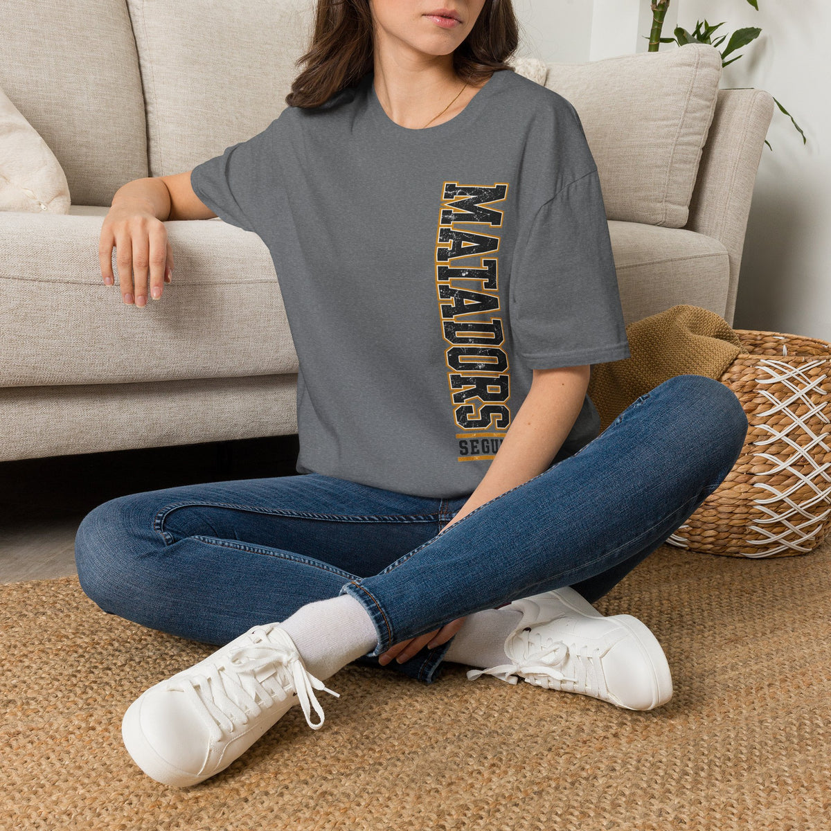 Matadors Vertical Graphic T-Shirt — Vintage Collegiate Sports Tee