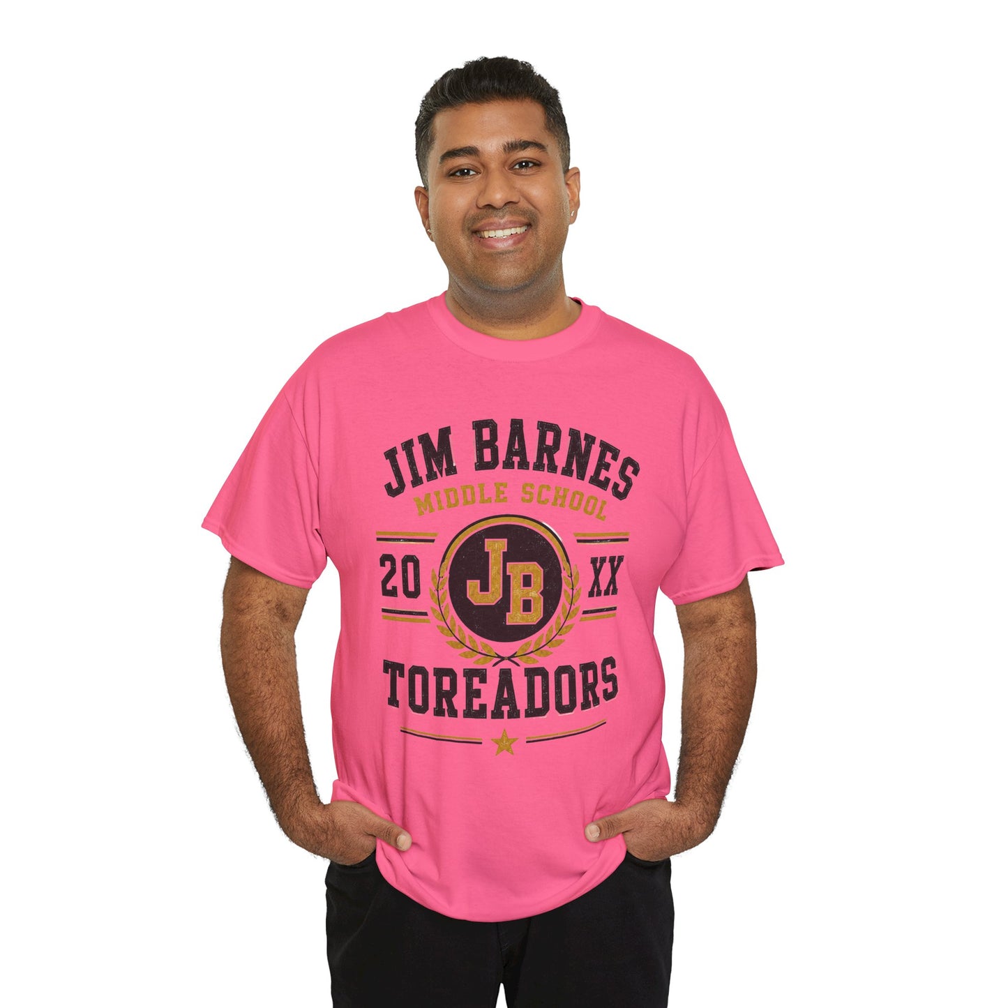Jim Barnes Middle School Toreadors T-Shirt — School Spirit Tee with JB Crest