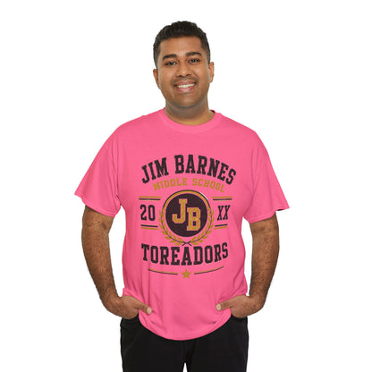 Jim Barnes Middle School Toreadors T-Shirt — School Spirit Tee with JB Crest