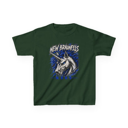 New Braunfels Unicorn Kids T‑Shirt — Blue Graphic Tee for Children