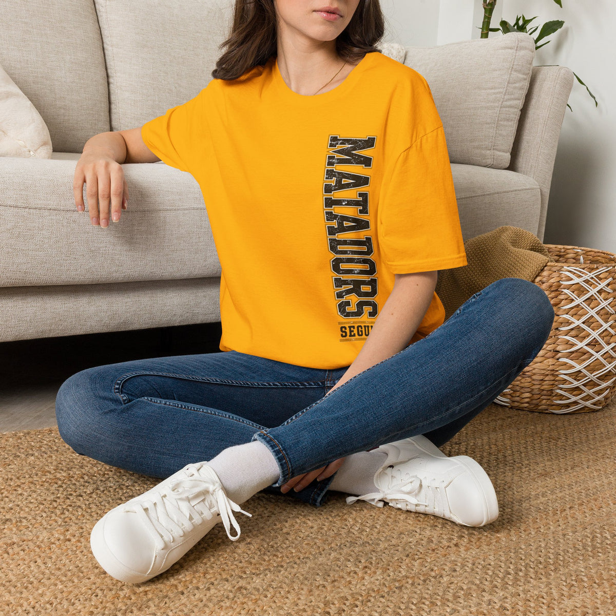 Matadors Vertical Graphic T-Shirt — Vintage Collegiate Sports Tee