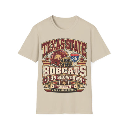Texas State Bobcats Football T‑Shirt – I‑35 Showdown Game Day Tee