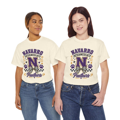 Navarro Intermediate Panthers T-Shirt — School Spirit Tee with 'N' Logo & Paw Prints
