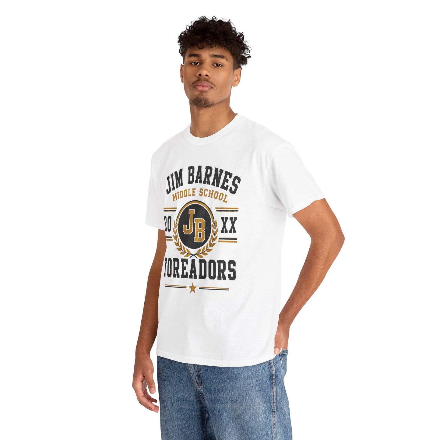 Jim Barnes Middle School Toreadors T-Shirt — School Spirit Tee with JB Crest