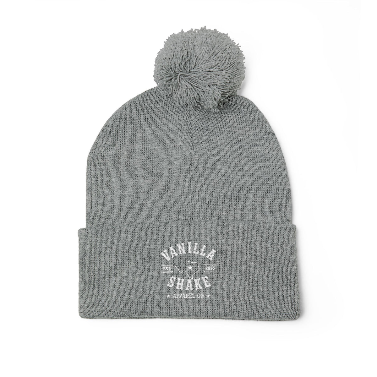 Pom-Pom Knit Cap (Embroidery)