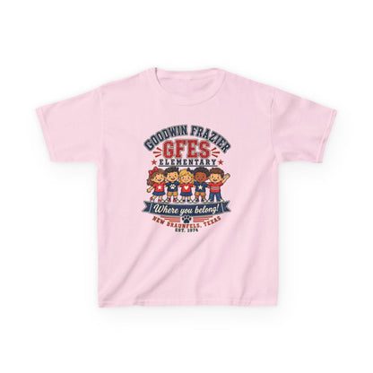 Kids T‑Shirt — "Goodwin Frazier G FES Elementary: Where You Belong" School Pride Tee