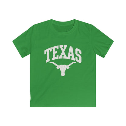 Kids Texas Longhorns Graphic Tee — Vintage Sports School Spirit Shirt