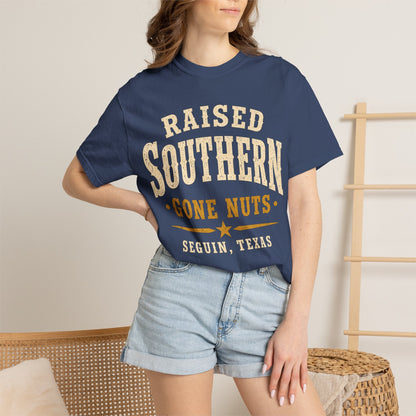 Raised Southern "Gone Nuts" T-Shirt — Seguin, Texas Retro Country Tee