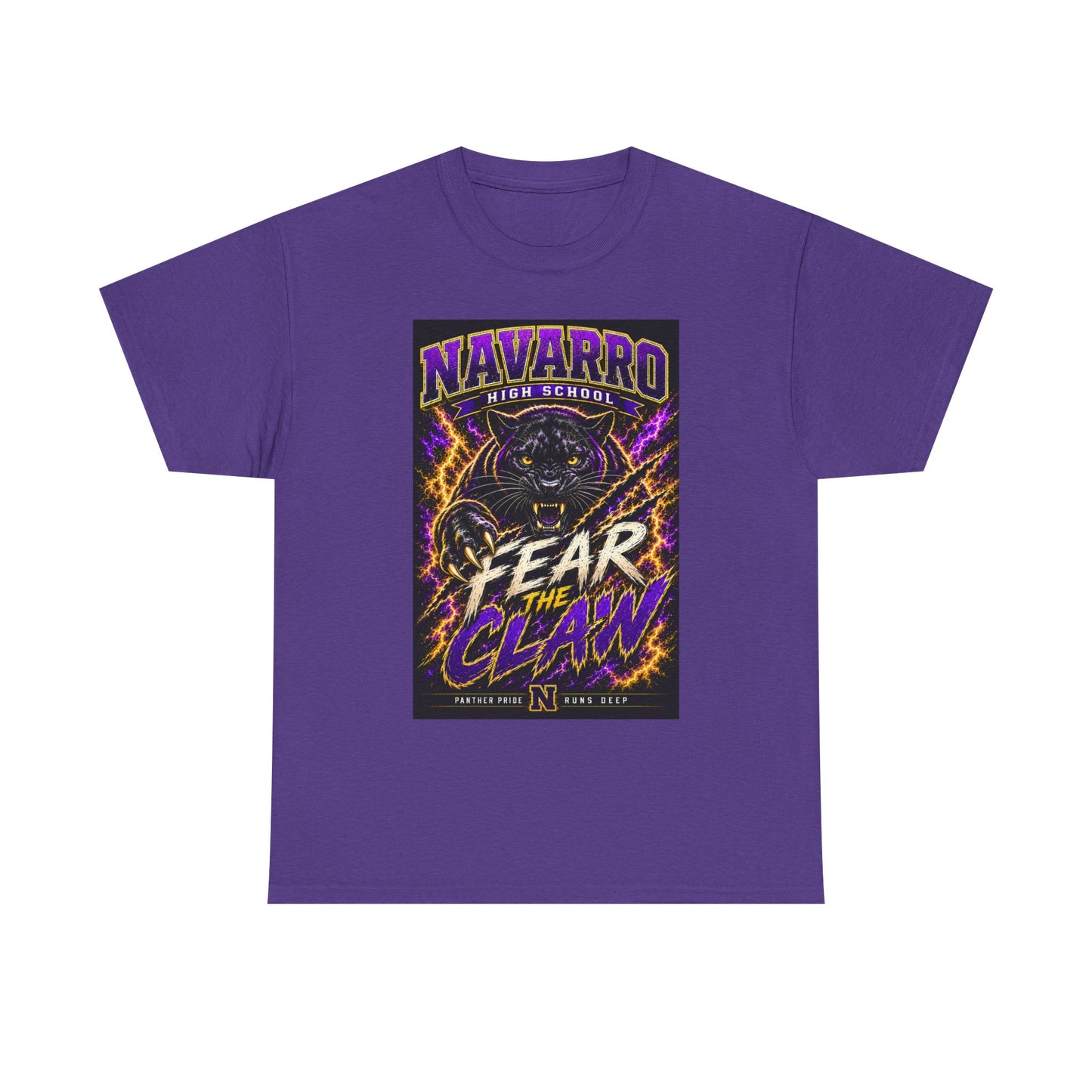 Navarro High "Fear the Claw" Panther Tee — School Spirit Football Shirt