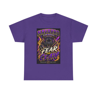 Navarro High "Fear the Claw" Panther Tee — School Spirit Football Shirt