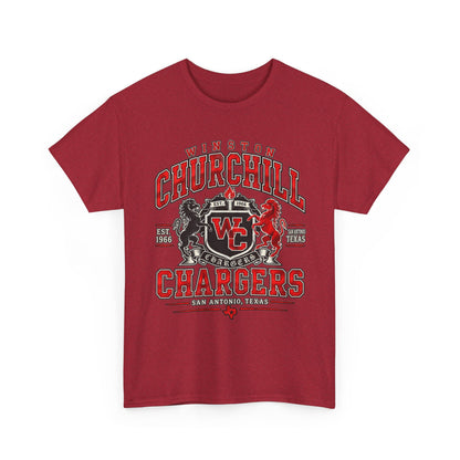Churchill Chargers School Spirit T-Shirt — WC Logo & Mascot Tee