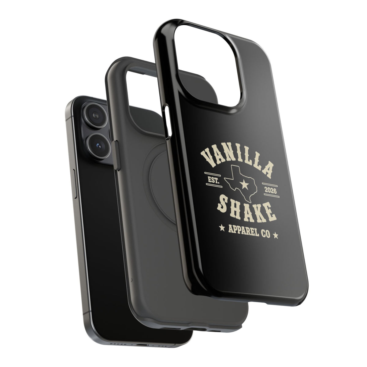 Black w/Ivory Logo lmpact-Resistant Phone Cases