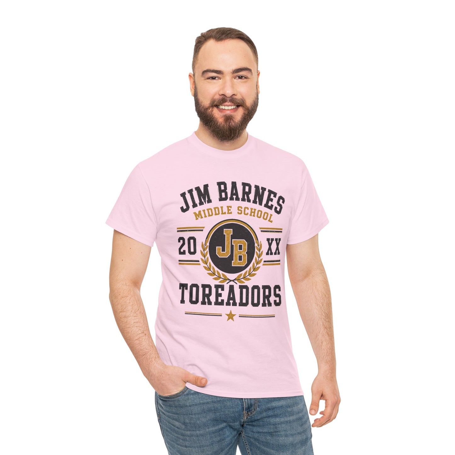 Jim Barnes Middle School Toreadors T-Shirt — School Spirit Tee with JB Crest