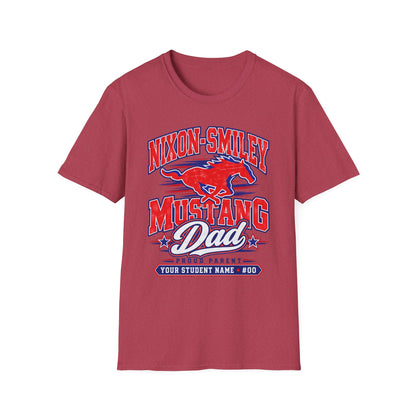 Mustang Dad T‑Shirt — Nixon‑Smiley High School Spirit Tee