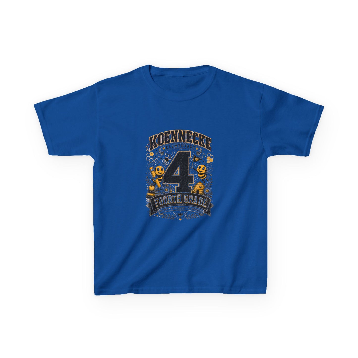 4th Grade Kids T-Shirt – "Koennecke Celebrates 4th Grade" Back-to-School Shirt