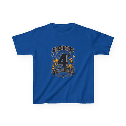 4th Grade Kids T-Shirt – "Koennecke Celebrates 4th Grade" Back-to-School Shirt