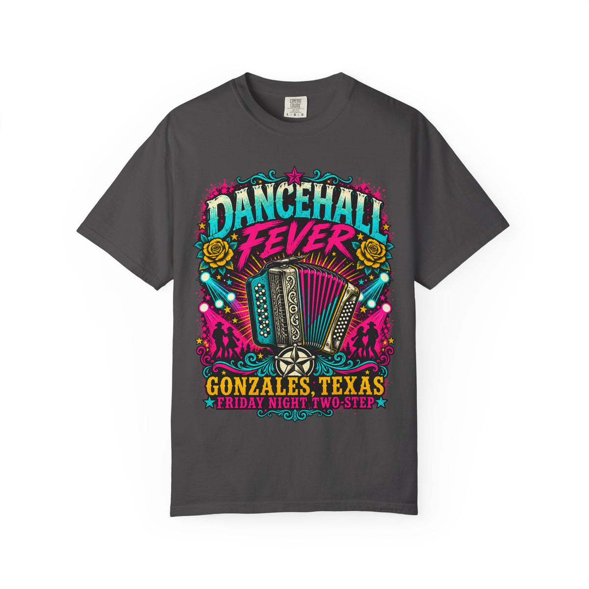 Dancehall Fever Accordion T-Shirt — Gonzales, Texas Friday Night Two-Step