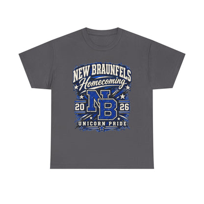 New Braunfels Homecoming 2026 T-Shirt — NB Unicorn Pride School Spirit Tee