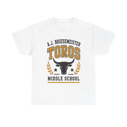 Toros Middle School Tee — A.J. Briesemeister School Spirit T-Shirt
